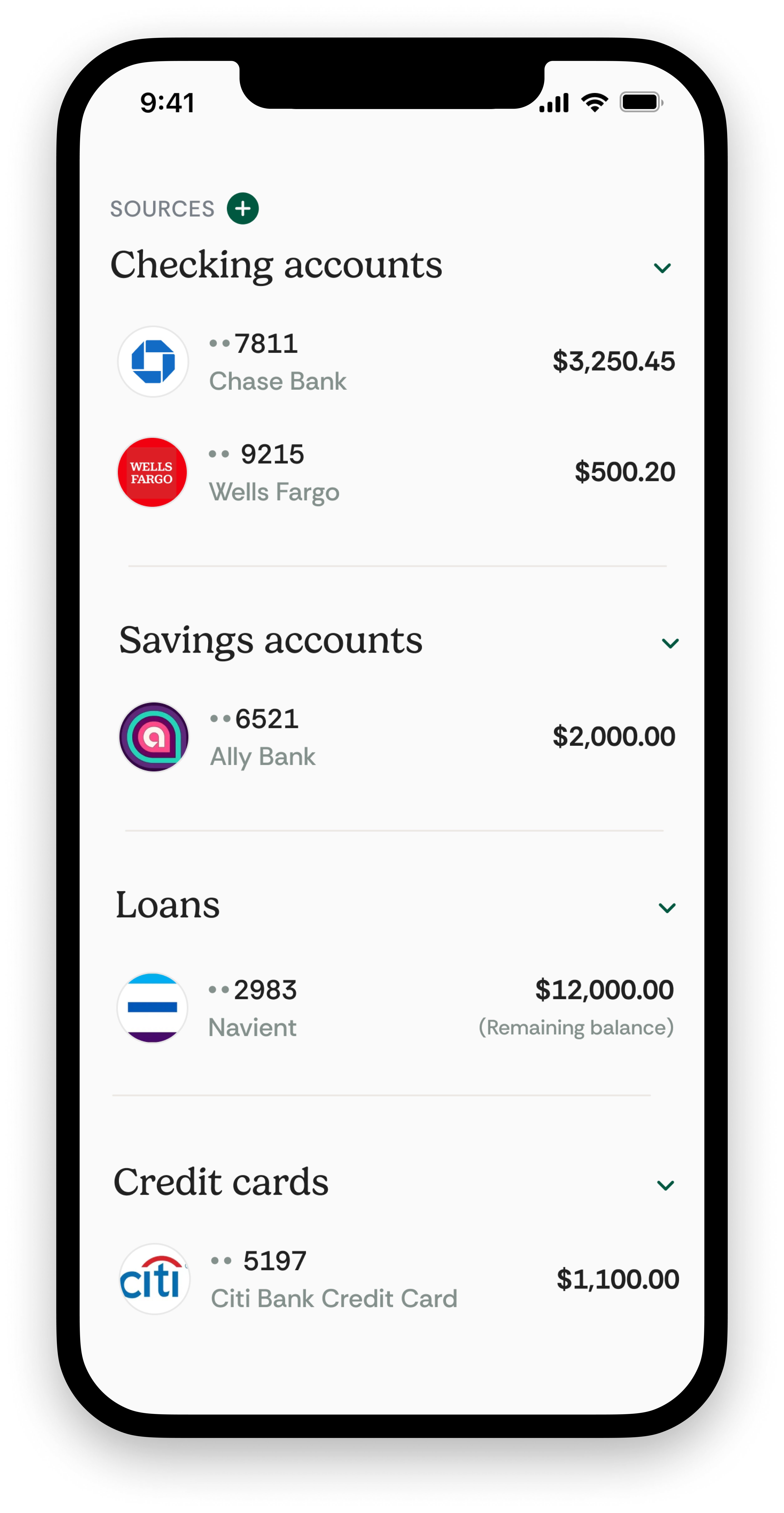 Finy Budget Categories
